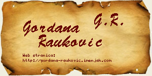 Gordana Rauković vizit kartica